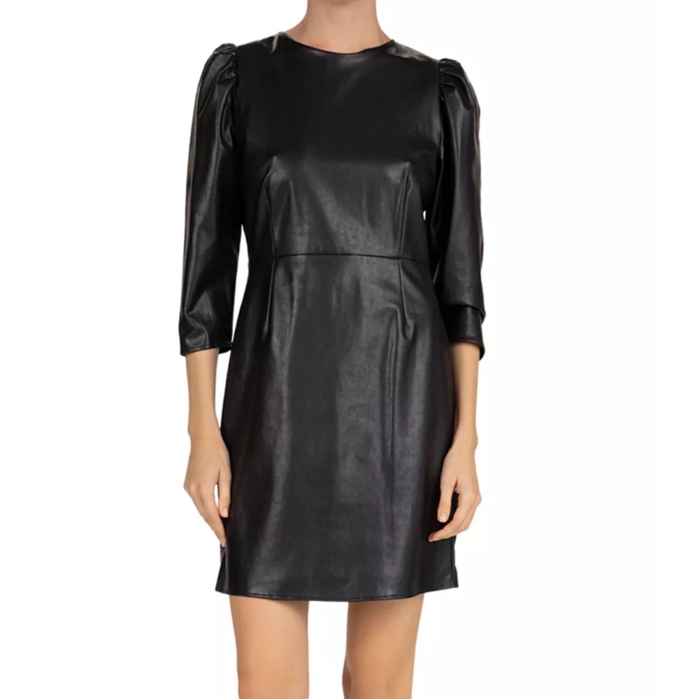 NWT The Kooples black faux leather dress
